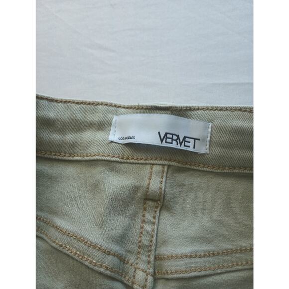 Vervet Pale Shirley Super High Rise Slim Straight in Spring Green Women Size 26 - Picture 2 of 5